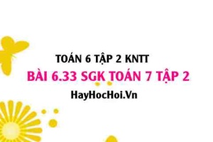 Bài 6.33 SGK Toán 7 tập 2 Kết nối tri thức